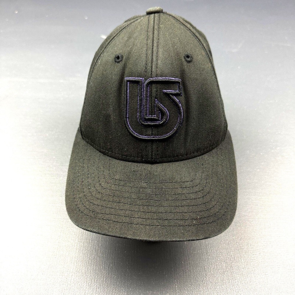 Burton Boys Youth Black Flexfit Baseball Cap Embroidered Logo Stretch Cotton Hat